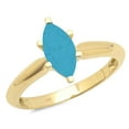 thumbnail image 1 of 1.5 ct Marquise Cut Simulated Turquoise Solitaire 18K Yellow Gold Womens Engagement Ring, 1 of 4