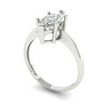 thumbnail image 1 of 1.5 ct Marquise Cut White Sapphire Solitaire Engagement Ring for Women in 14K White Gold, 1 of 2