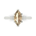 thumbnail image 1 of Clara Pucci 14K White Gold Solid Gold YellowMoissanite Solitaire Anniversary Ring for Women - 1.5 cttw Marquise Cut, 1 of 7