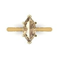 thumbnail image 1 of 1.5 ctw Solitaire Anniversary Ring for Women | Marquise Cut Yellow Moissanite | Hyperallergenic Solid 14K Yellow Gold, 1 of 5