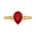 thumbnail image 1 of Clara Pucci 14K Yellow Gold Solid Gold Tourmaline Solitaire Anniversary Ring for Women - 1.5 cttw Pear Cut, 1 of 7