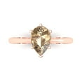 thumbnail image 1 of 1.5 ct Pear Cut Yellow Moissanite Solitaire 18K Rose Gold Womens Engagement Ring, 1 of 5