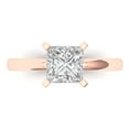thumbnail image 1 of 1.5 ctw Solitaire Anniversary Ring for Women | Princess Cut Moissanite | Hyperallergenic Solid 18K Rose Gold, 1 of 5
