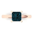 thumbnail image 1 of Clara Pucci 14K Rose Gold 1.5ct LondonBlueTopaz Solitaire Ring for Women, 1 of 8
