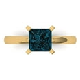 thumbnail image 1 of Clara Pucci 14K Yellow Gold 1.5ct LondonBlueTopaz Solitaire Ring for Women, 1 of 8