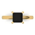 thumbnail image 1 of Clara Pucci 14K Yellow Gold 1.5ct Onyx Solitaire Ring for Women, 1 of 8