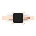 thumbnail image 1 of 1.5 ct Princess Cut Natural Onyx Solitaire Engagement Ring for Women in 18K Rose Gold, 1 of 5