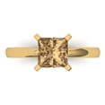 thumbnail image 1 of Clara Pucci 14K Yellow Gold 1.5ct Champagne Solitaire Ring for Women, 1 of 8