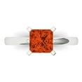thumbnail image 1 of Solitaire Engagement Ring for Women - 1.5ct Simulated Red Diamond in 18K White Gold Promise Ring, 1 of 5