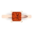 thumbnail image 1 of 1.5 ct Princess Cut Simulated Red Diamond Solitaire Engagement Ring for Women in 18K Rose Gold, 1 of 5