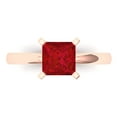 thumbnail image 1 of Clara Pucci 14K Rose Gold 1.5ct Ruby Solitaire Ring for Women, 1 of 8