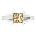 thumbnail image 1 of Clara Pucci 14K White Gold Solid Gold YellowMoissanite Solitaire Anniversary Ring for Women - 1.5 cttw Princess Cut, 1 of 8