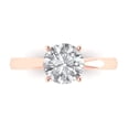 thumbnail image 1 of 1.5 ct Round Cut Moissanite Solitaire 14K Rose Gold Womens Engagement Ring, 1 of 5