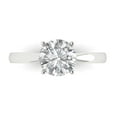 thumbnail image 1 of 1.5 ct Round Cut Moissanite Solitaire 18K White Gold Womens Engagement Ring, 1 of 5