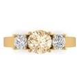 thumbnail image 1 of Clara Pucci 14K Yellow Gold 1.5ct Morganite Three-Stone Ring for Women, 1 of 8