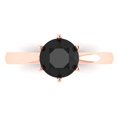 thumbnail image 1 of 1.5 ctw Solitaire Anniversary Ring for Women | Round Cut Natural Onyx | Hyperallergenic Solid 18K Rose Gold, 1 of 5