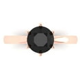 thumbnail image 1 of Clara Pucci 14K Rose Gold 1.5ct Onyx Solitaire Ring for Women, 1 of 8