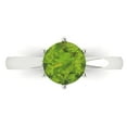 thumbnail image 1 of 1.5 ctw Solitaire Anniversary Ring for Women | Round Cut Natural Peridot | Hyperallergenic Solid 18K White Gold, 1 of 5