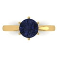 thumbnail image 1 of Clara Pucci 14K Yellow Gold 1.5ct BlueSapphire Solitaire Ring for Women, 1 of 8
