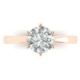 thumbnail image 1 of Clara Pucci 14K Rose Gold Solid Gold Clear Solitaire Anniversary Ring for Women - 1.5 cttw Round Cut, 1 of 8