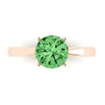 thumbnail image 1 of 1.5 ct Round Cut Simulated Green Diamond Solitaire Engagement Ring for Women in 18K Rose Gold, 1 of 5