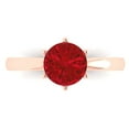 thumbnail image 1 of 1.5 ctw Solitaire Anniversary Ring for Women | Round Cut Simulated Pink Tourmaline | Hyperallergenic Solid 18K Rose Gold, 1 of 5