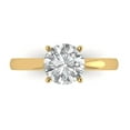thumbnail image 1 of 1.5 ct Round Cut White Sapphire Solitaire 18K Yellow Gold Womens Engagement Ring, 1 of 5