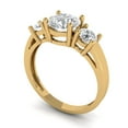 thumbnail image 1 of 1.5 ct Round Cut White Sapphire Three-Stone Engagement Ring for Women in 18K Yellow Gold, 1 of 2