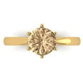 thumbnail image 1 of Clara Pucci 14K Yellow Gold Solid Gold YellowMoissanite Solitaire Anniversary Ring for Women - 1.5 cttw Round Cut, 1 of 8