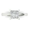 thumbnail image 1 of Clara Pucci 14K White Gold Solid Gold Clear Solitaire Anniversary Ring for Women - 1.5 cttw Princess Cut, 1 of 8