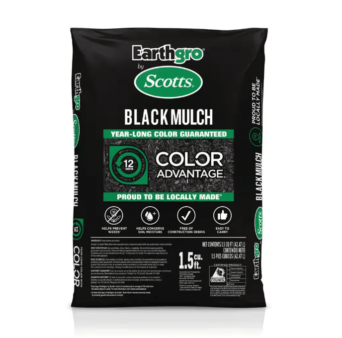 1.5 cu. ft. Black Wood Shredded Bagged Mulch