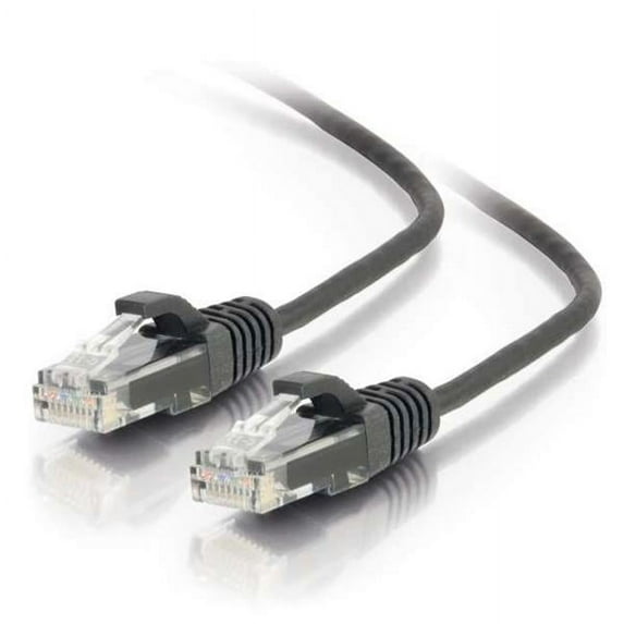 1.5 ft. Cat5e Snagless Unshielded UTP Slim Ethernet Network Patch Cable, Black