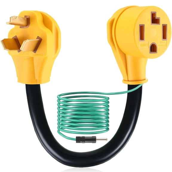 1.5 ft Dryer Adapter Cord,3 Prong To 4 Prong Dryer Connector Cord,10-30P to 14-30P Dryer Adapter Cord with Safety Green Ground Wire STW 10-AWG,30Amp/250V/7500W