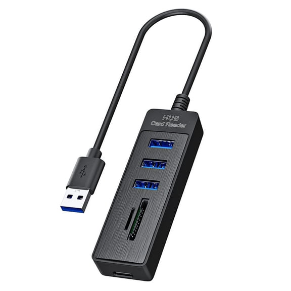 1. 5-in-1 USB3.0 Hub with 2xUSB2.0 Ports, TF Card Reader, 5Gbps for Laptop Tablet Accessories