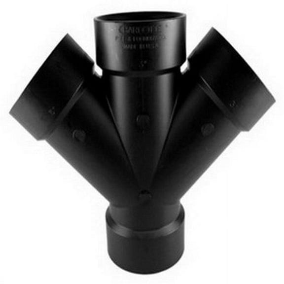 1.5 in. ABS DWV Double Wye - Black