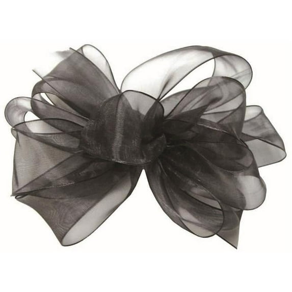 1.5 in. Black Chiffon Ribbon