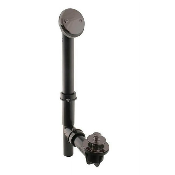 1.5 in. Black Tubular Twist & Close Drain Bath Waste & Overflow, Oil Rubbed Bronze