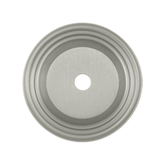 1.5 in. Diameter Base Plate for Knobs, Satin Nickel - Solid