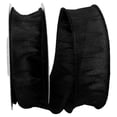 thumbnail image 1 of 1.5 in. Dupioni Supreme Wired Edge Ribbon, Black - 10 Yards, 1 of 1