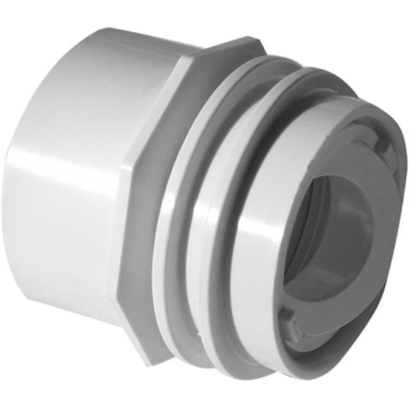 1.5 in. Flush Mount Return & Water Barrier with 1 in. Orifice, Light Gray