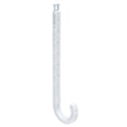 thumbnail image 1 of 1.5 in. J-Hook with 8 in. Shank - White - Pack of 25, 1 of 1