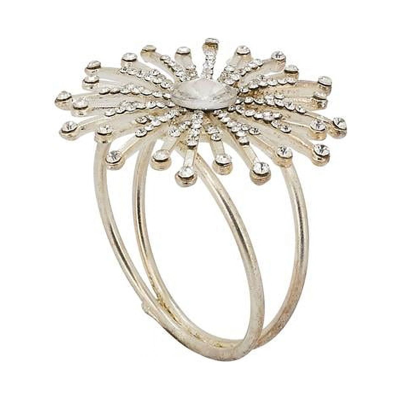 Silver Jewel Starburst Iron Napkin Rings Set of 4