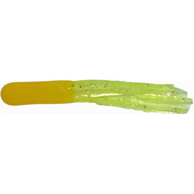 1.5 in. MF-Crappie Tube, Yellow & Chrome - Pack of 10 