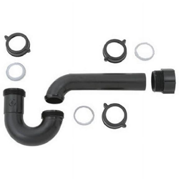 1.5 in. Master Plumber Black Kitchen P Trap