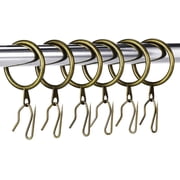 Cambria Casuals Bronze Curtain Rings – 1-3/4" Eyelet Clip Set Of 7 For Drapery