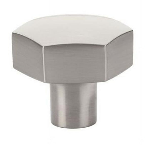 1.5 in. Mod Hex Cabinet Knob, Satin Nickel