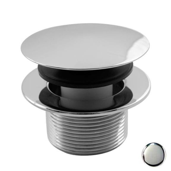 1.5 in. Round Mushroom Tip Toe Bath Drain - Polished Chrome