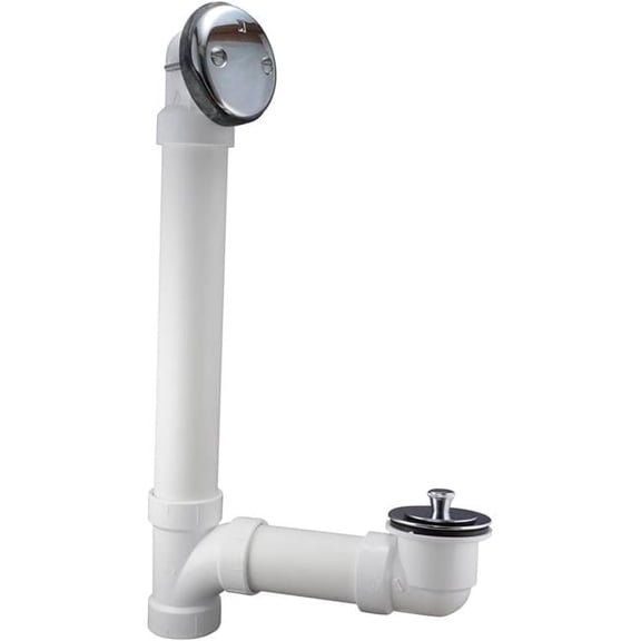 1.5 in. SCH40 PVC Roller Ball Bath Drain, Polished Chrome