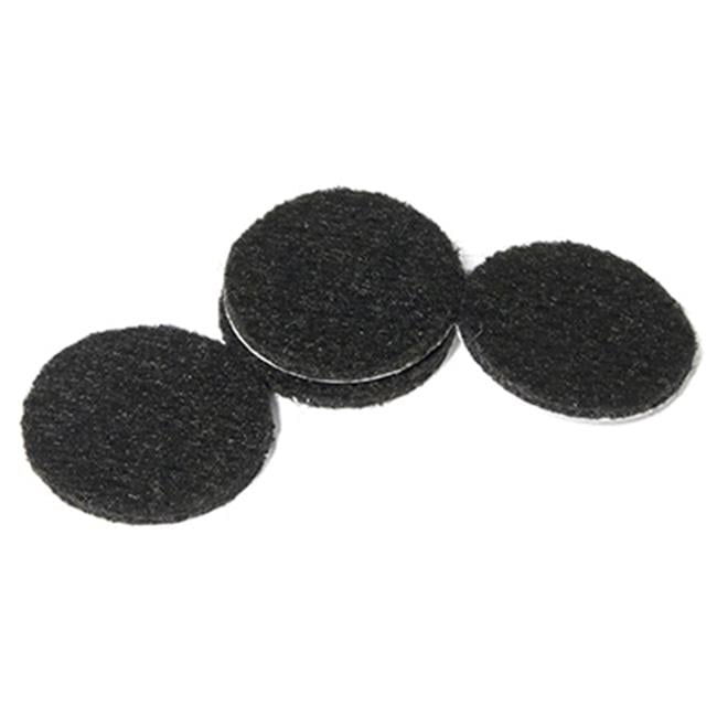 1.5 in. TruGuard Black Round Heavy Duty Self-Adhesive Felt Pads Bonus Pack, Pack of 24