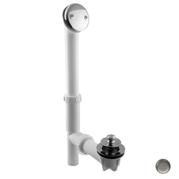 1.5 in. White Tubular Twist and Close Bath Waste in PVD Polished Brass